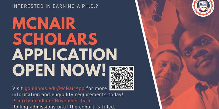 McNair Scholars Applications Now Open graphic
